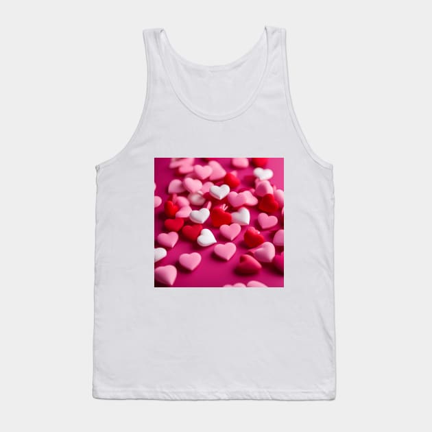 celebrating Valentines day, random floating love hearts Tank Top by Colin-Bentham